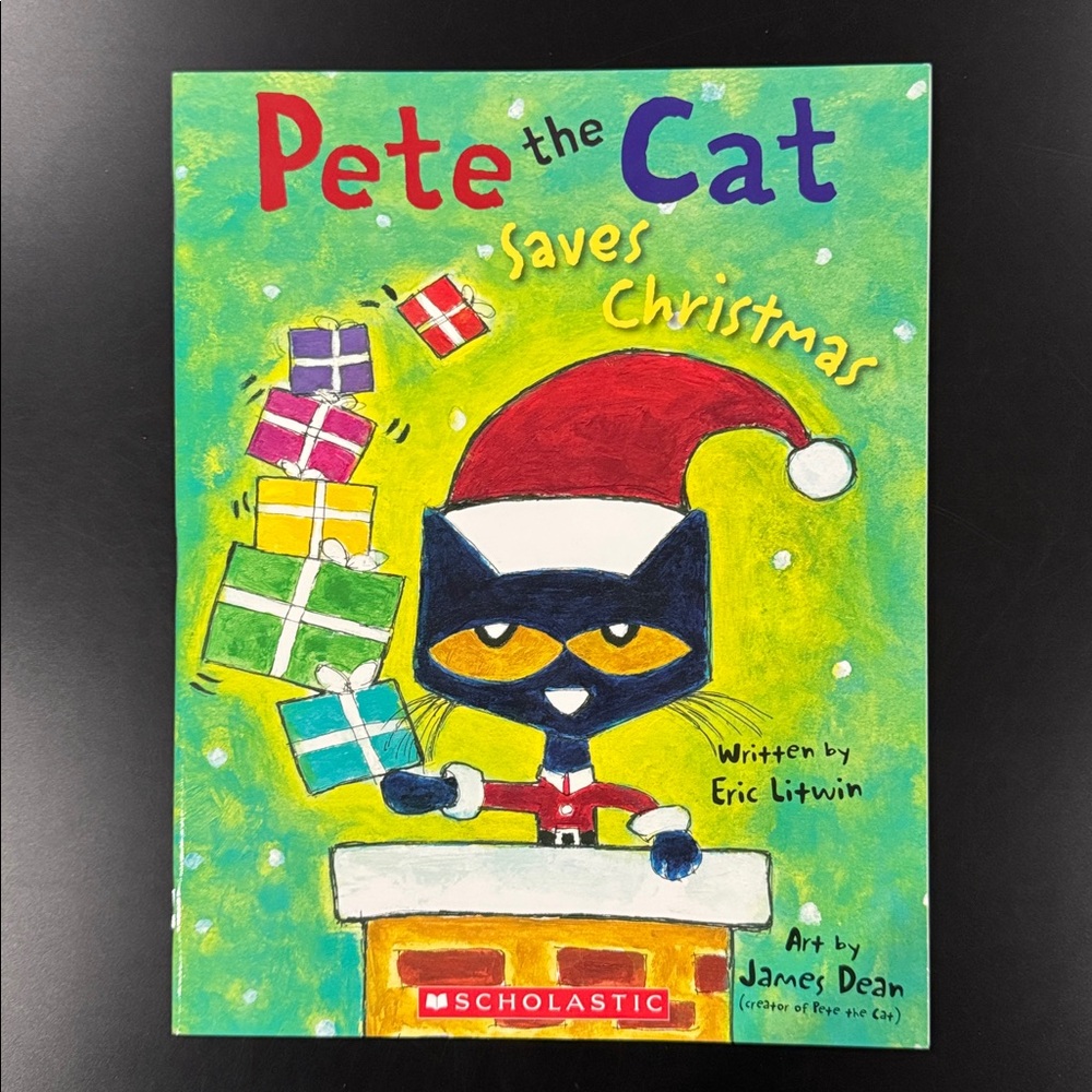 Pete the Cat Saves Christmas - Scholastic Softcover Children’s Book